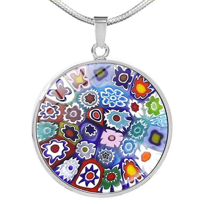 Wholesale Glass Pendant Necklace Sweater Chain