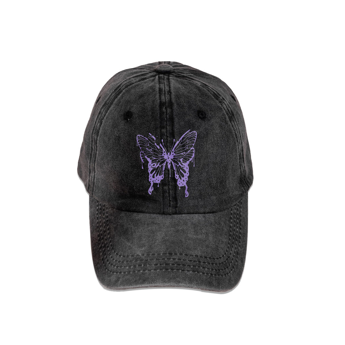 Wholesale Purple Butterfly Cotton Baseball Hat ACC-HT-TangQiu008