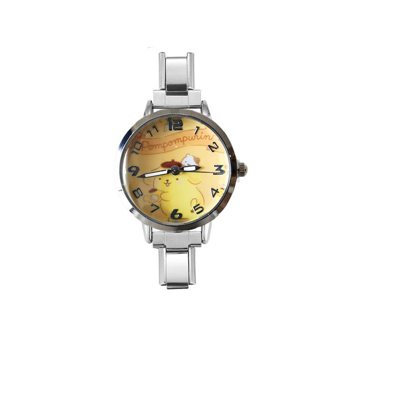 Wholesale Italian modular cartoon animation stainless steel strap student couple waterproof fashion women' s watch DIY disassembly wristwatch