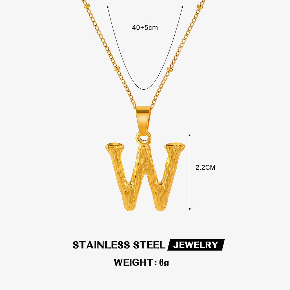 Wholesale Stainless Steel Fashion 26 Letter Necklace