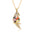Wholesale  personalized creative copper gold-plated micro-inlaid colorful zircon dinosaur pendant necklace