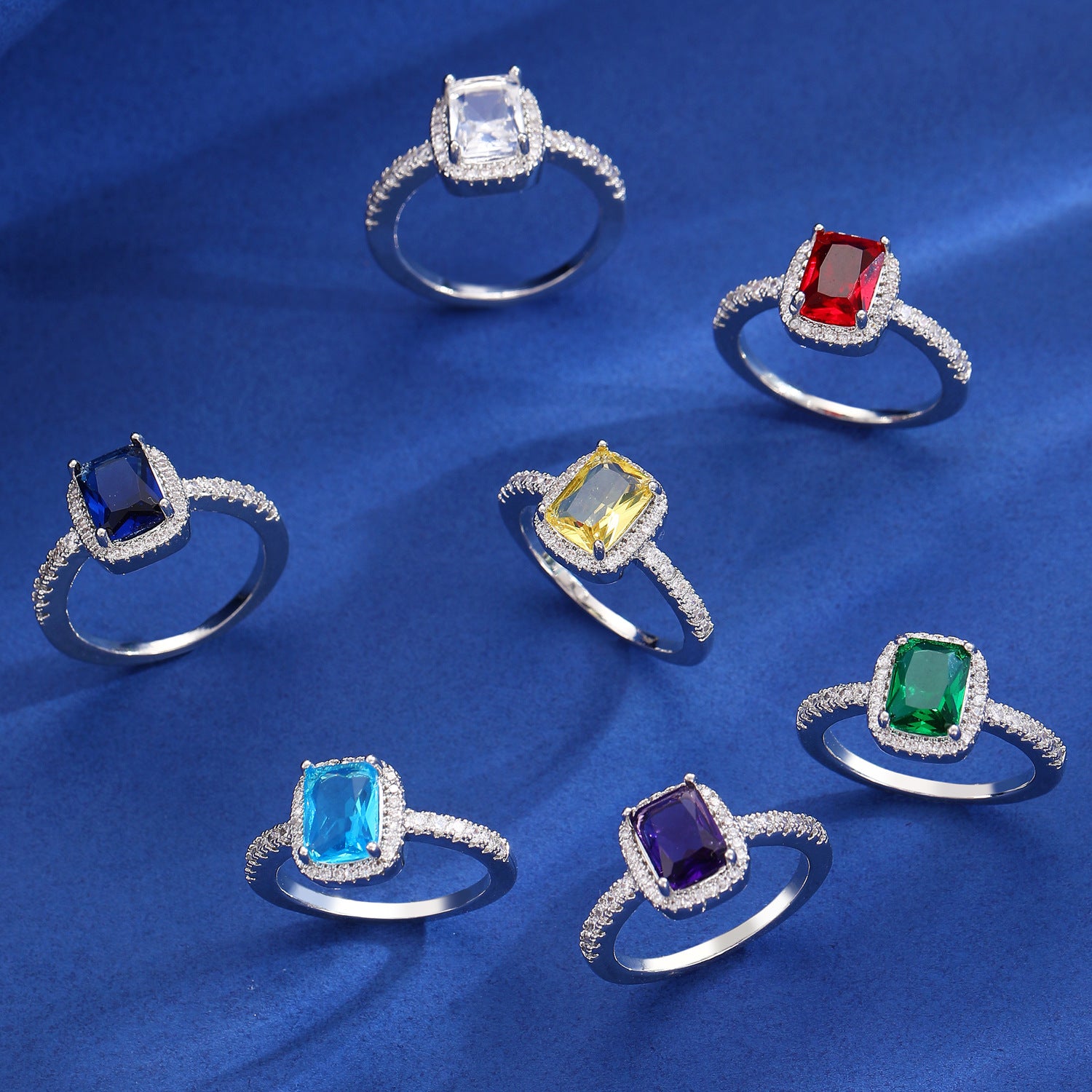 Wholesale color love zircon diamond ring