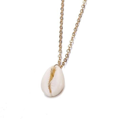 Wholesale Beach shell gold-plated conch necklace
