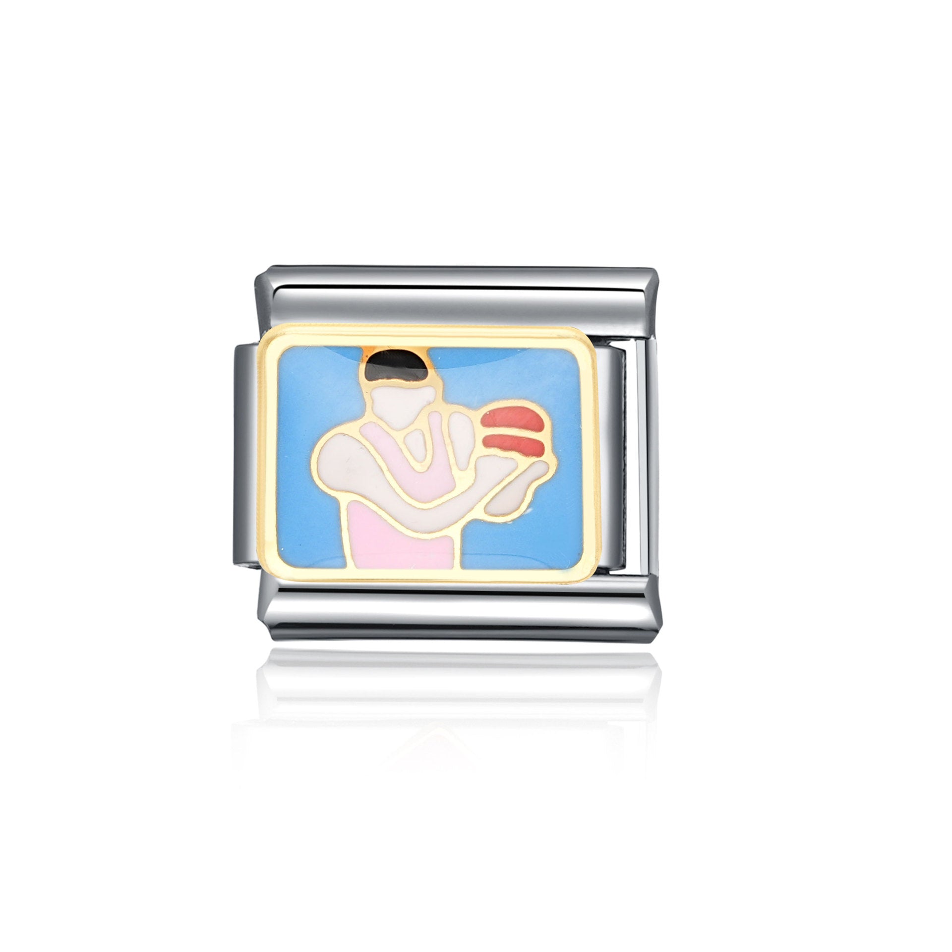 Wholesale Italian Charm Bracelet 9mm DIY Splicing Cute Cartoon Stainless Steel Composable Bracelet