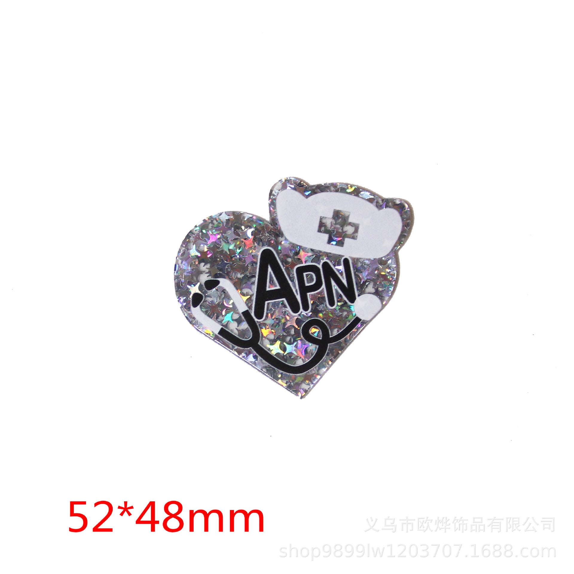 Wholesale 10pcs DIY Flatback Cartoon Colored Medical Acrylic Flatback Badge Reels Retractable Keychain DIY Accessories ACC-FK-OuYe006