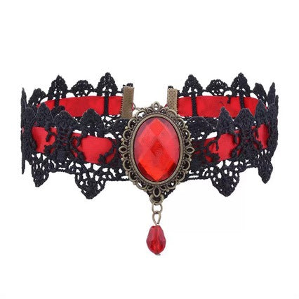 Wholesale Gothic Vintage Punk Lace Choker Necklace Alloy Jewelry Accessory Gift