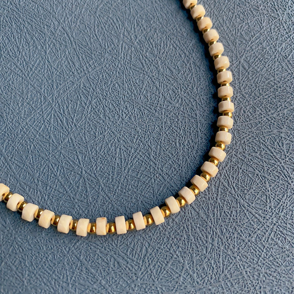 Wholesale Natural Stone Colored Necklace Clavicle Chain Handmade Beaded Multi-color Stacked Neck Necklace Choker Necklace ACC-NE-Yazhi002