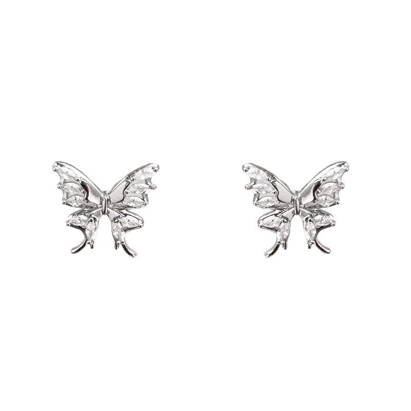 Wholesale Hollow Butterfly Zircon Earrings