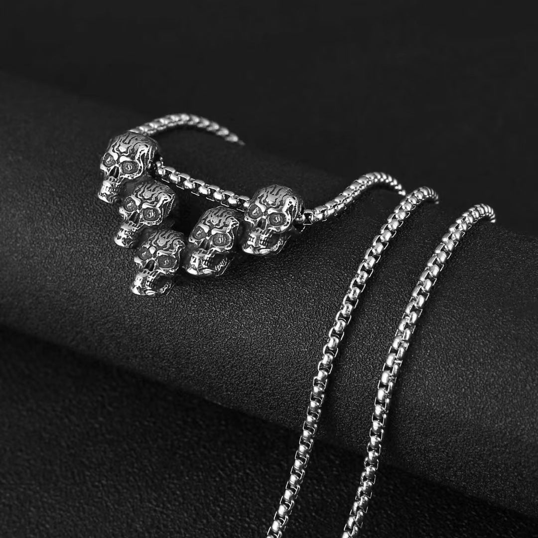 Wholesale Skull Pendant Necklace Gothic Retro Style Necklace