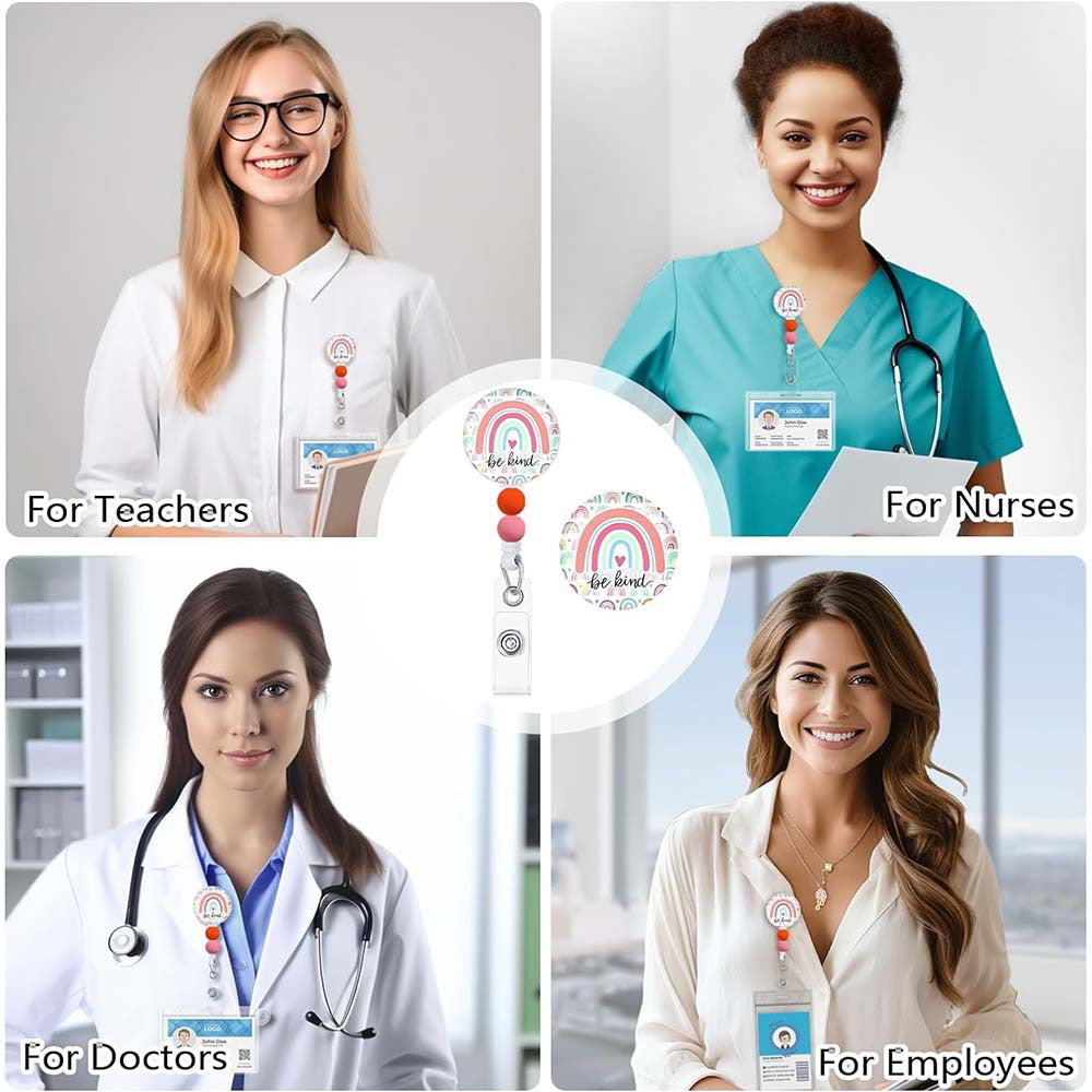 Wholesale Rainbow Devil Eyes Autism Badge Scroll Retractable Keychain Badge Reels ACC-KC-ChiHai009