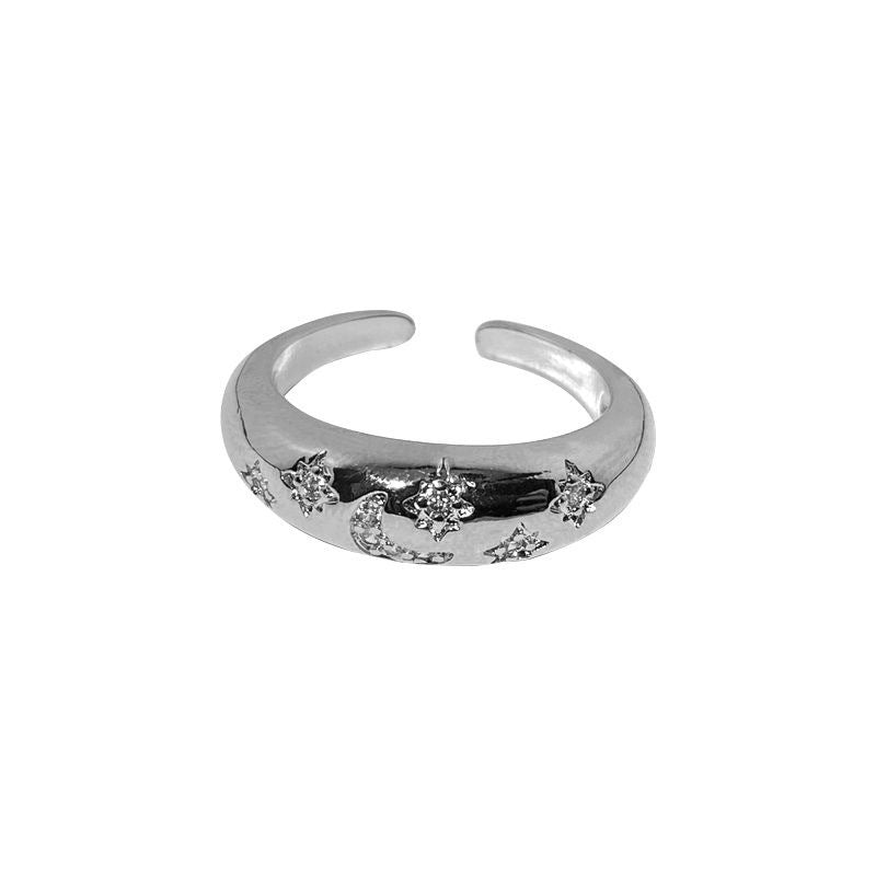 Wholesale Electroplated Zinc Alloy Zircon Cross Ring For Women Chic Minimalist Everyday Wear Gift