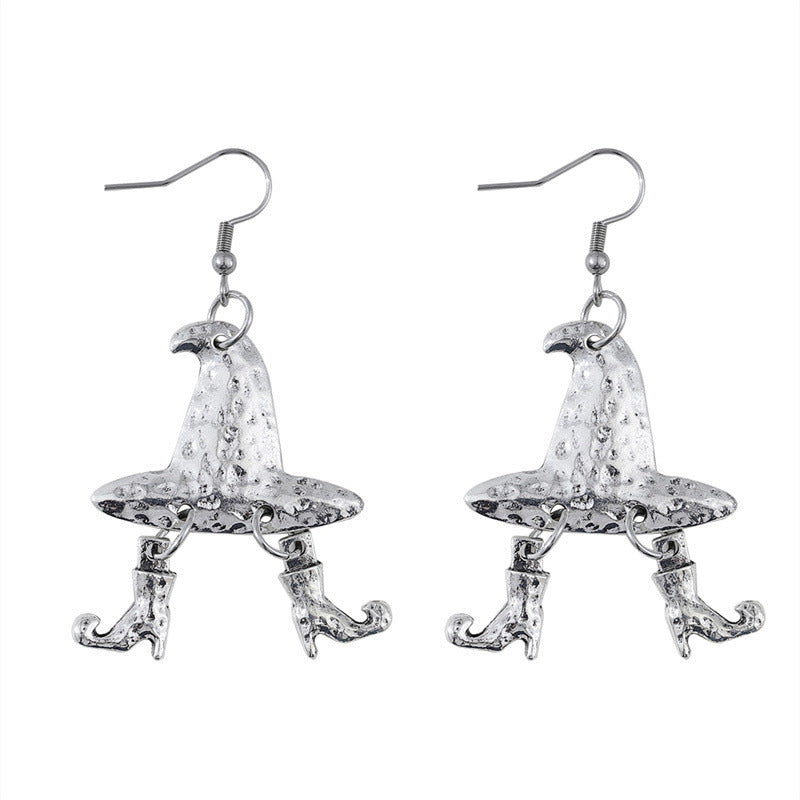 Wholesale Retro Cowboy Hat Shoes Pendant Earrings Halloween Christmas Hat Earrings