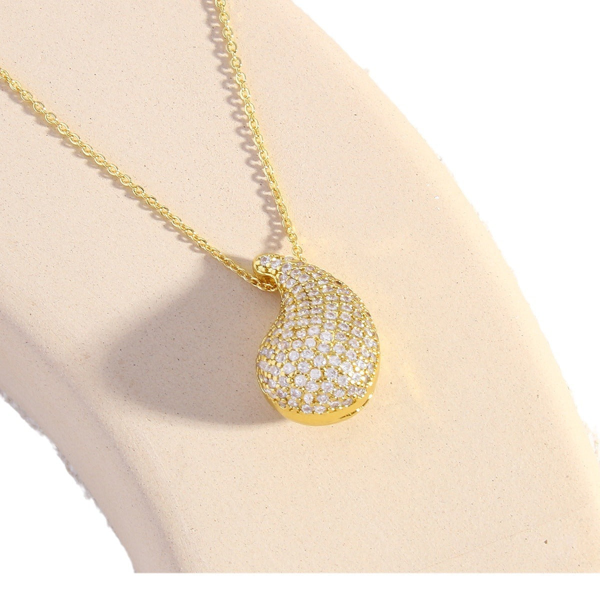 Wholesale Teardrop Necklaces Full of Zircon Clavicle Chain ACC-NE-BaiTian004