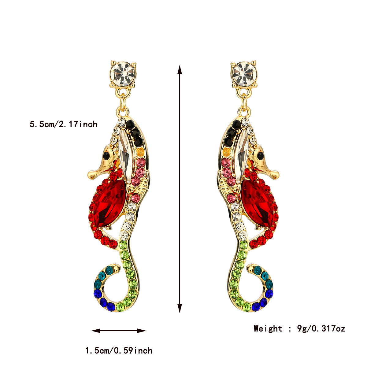 Wholesale Summer Beach Party Earrings Seahorse Crab Shell Earrings ACC-ES-KJ009