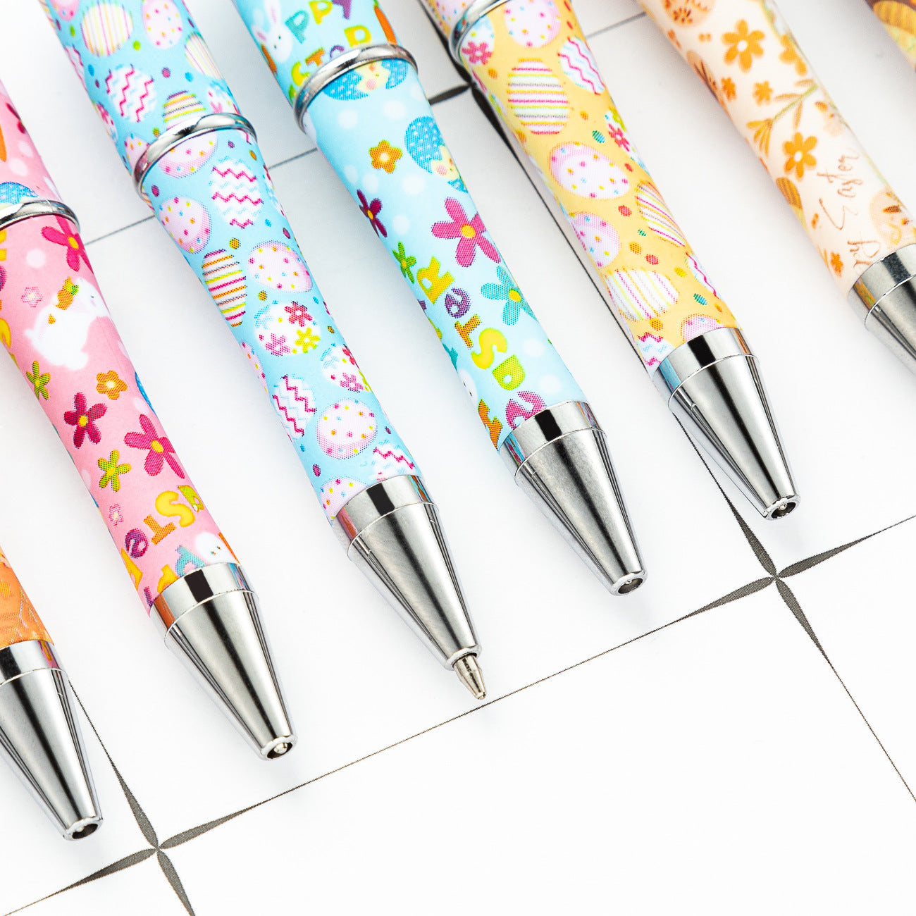 Wholesale Beadable Pens Easter Clover Print DIY Beaded Pens