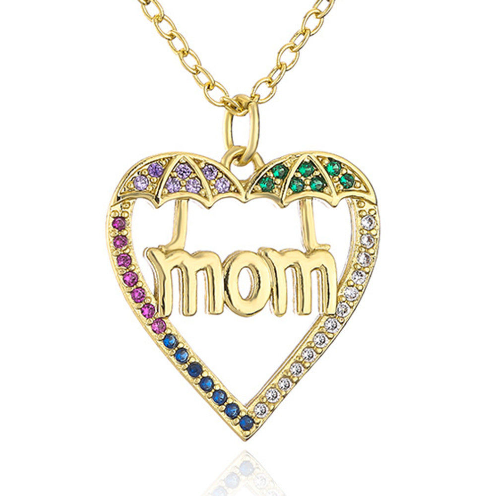 Wholesale Copper MAMA Love Mother's Day Pendant Necklace ACC-NE-AG004