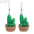Wholesale fun mini three-dimensional succulent cactus earrings