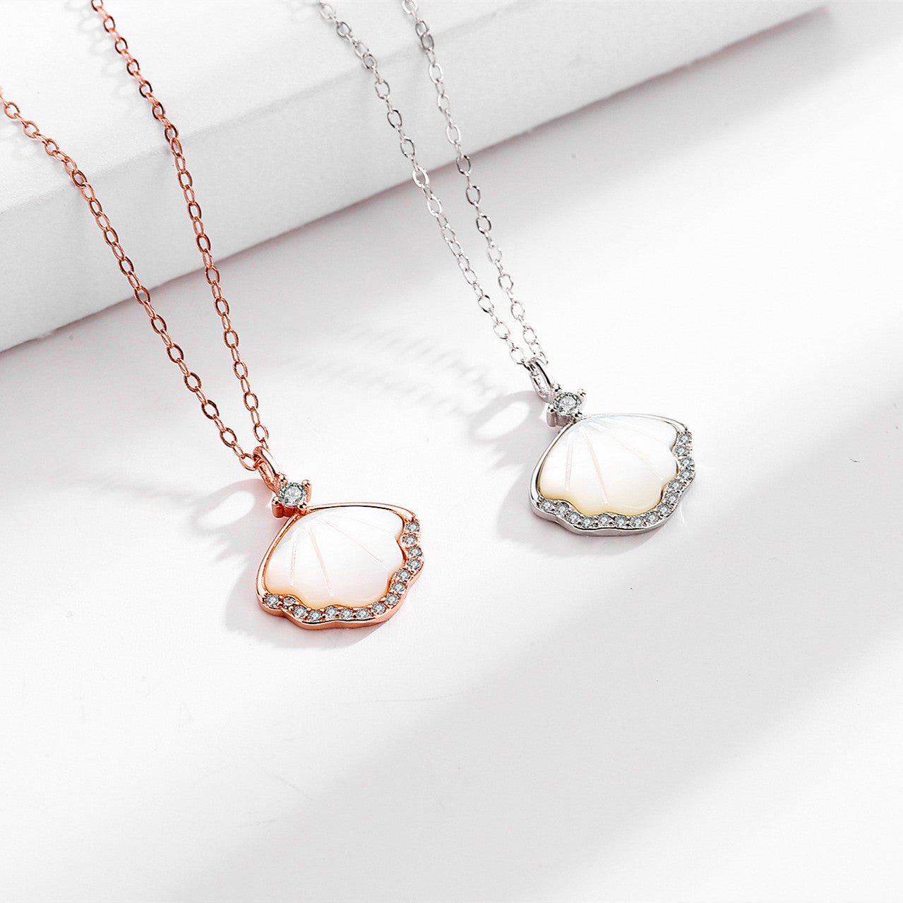 Wholesale S925 sterling silver fan pendant fashion necklaces