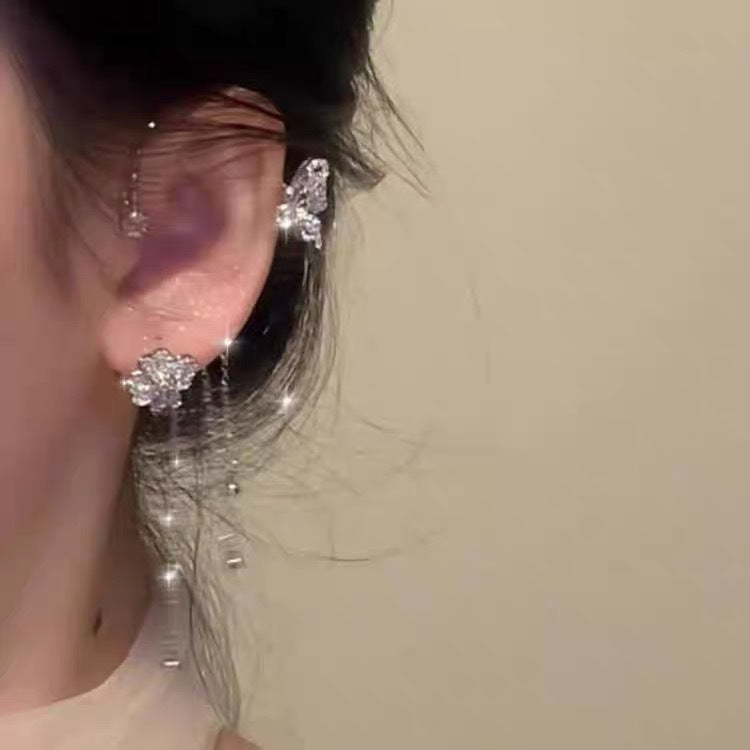 Wholesale Butterfly Floral Dance Ear Cuffs Tassel Fashion Accessory Boutique Party Gift