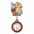 Wholesale Cute Cartoon Pocket Watch Acrylic Retractable Clip Badge Keychain