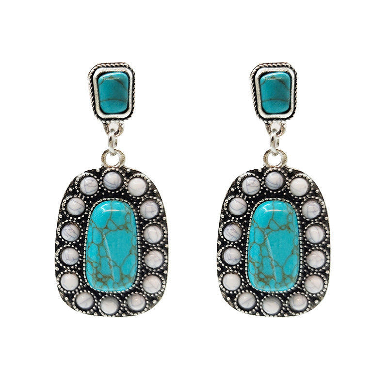 Wholesale  Turquoise Earrings Alloy Earrings Bohemian Earrings