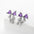 Wholesale Versatile Bowknot Star Heart Purple Diamond Earrings