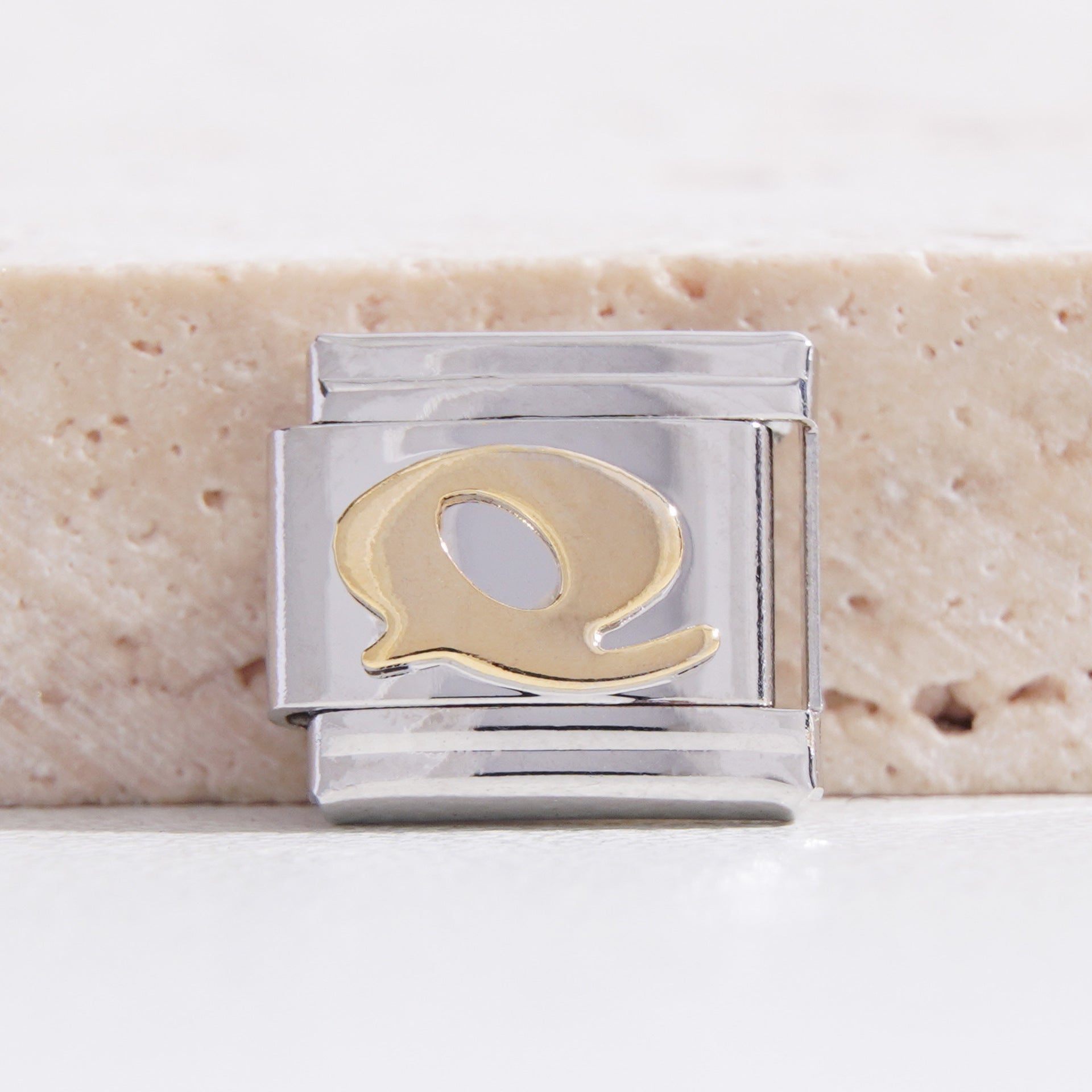 Wholesale Italian Charm Bracelet 9mm DIY Splicing Black Letter Stainless Steel Composable Bracelet