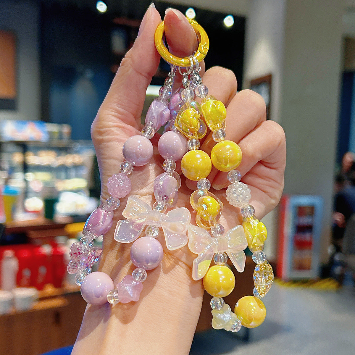 Wholesale  Luxury Beaded  Bow Phone Charm