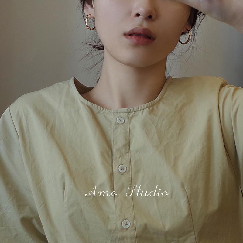 Wholesale Vintage Semi Circle Hoop Earrings for Women Glossy Korean Style Fashion Accessory Gift