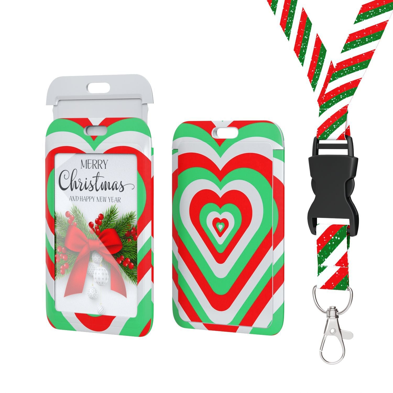 Wholesale 10pcs Christmas Lanyard Card Holder Keychain ACC-KC-LeBei001