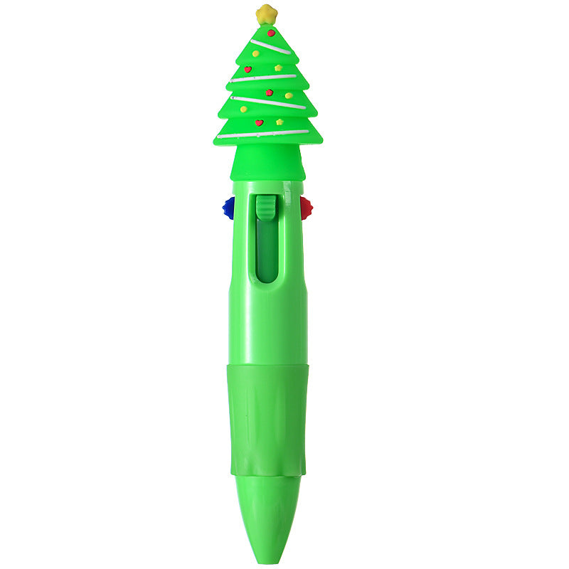 Wholesale Cute cartoon Christmas four-color ballpoint pen
