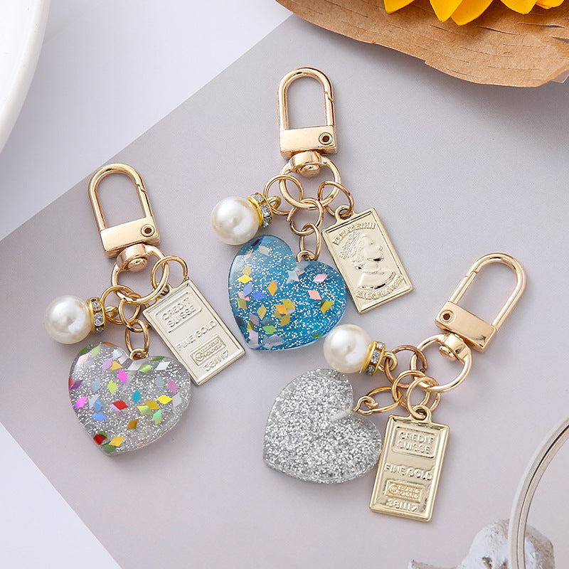 Wholesale  pearl love keychain