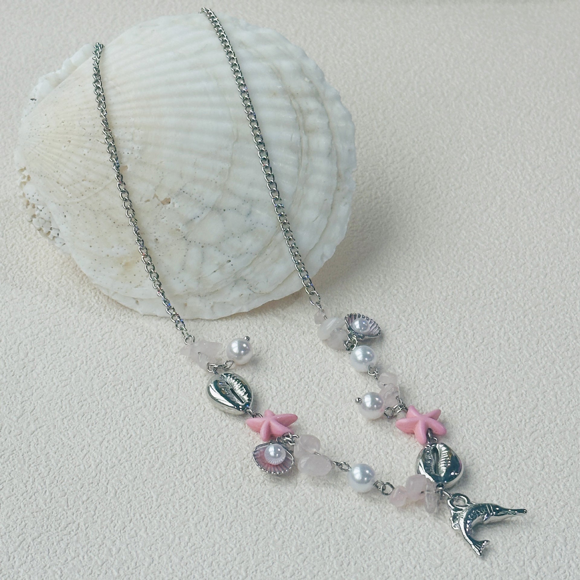 Wholesale Summer seaside pearl shell necklace