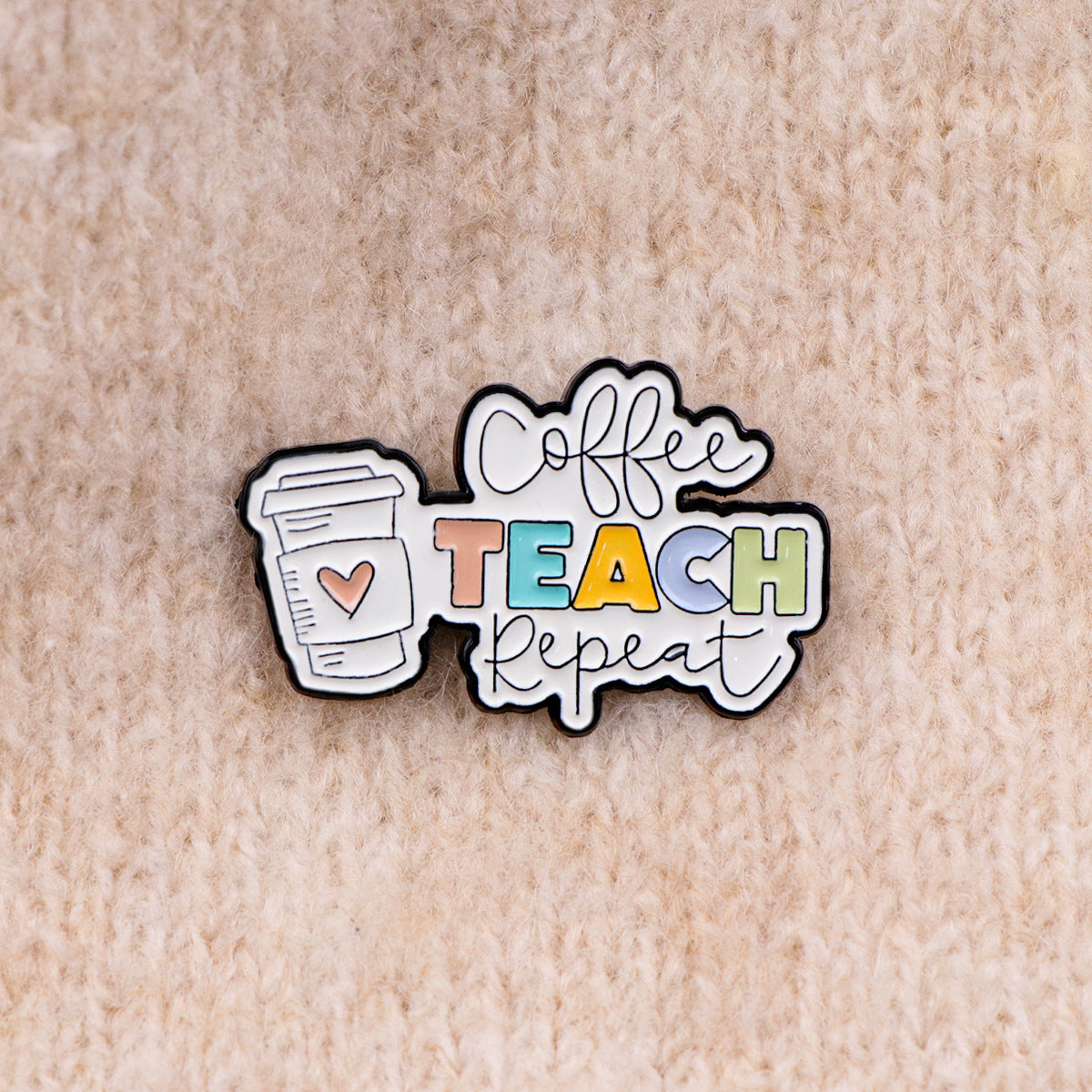 Wholesale Coffee quote brooches