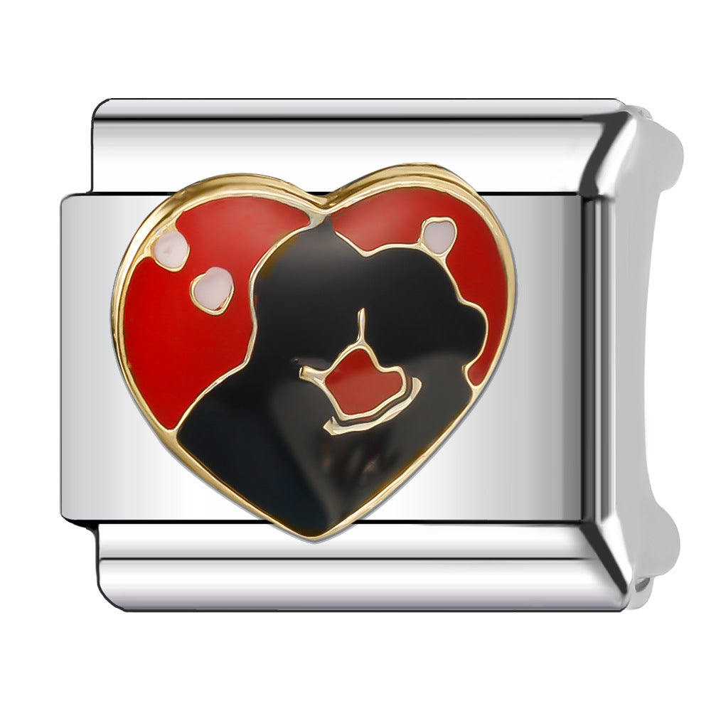 Wholesale Italian Charm Bracelet 9mm DIY 9MM Single  Creative Stainless Steel Composable Bracelet