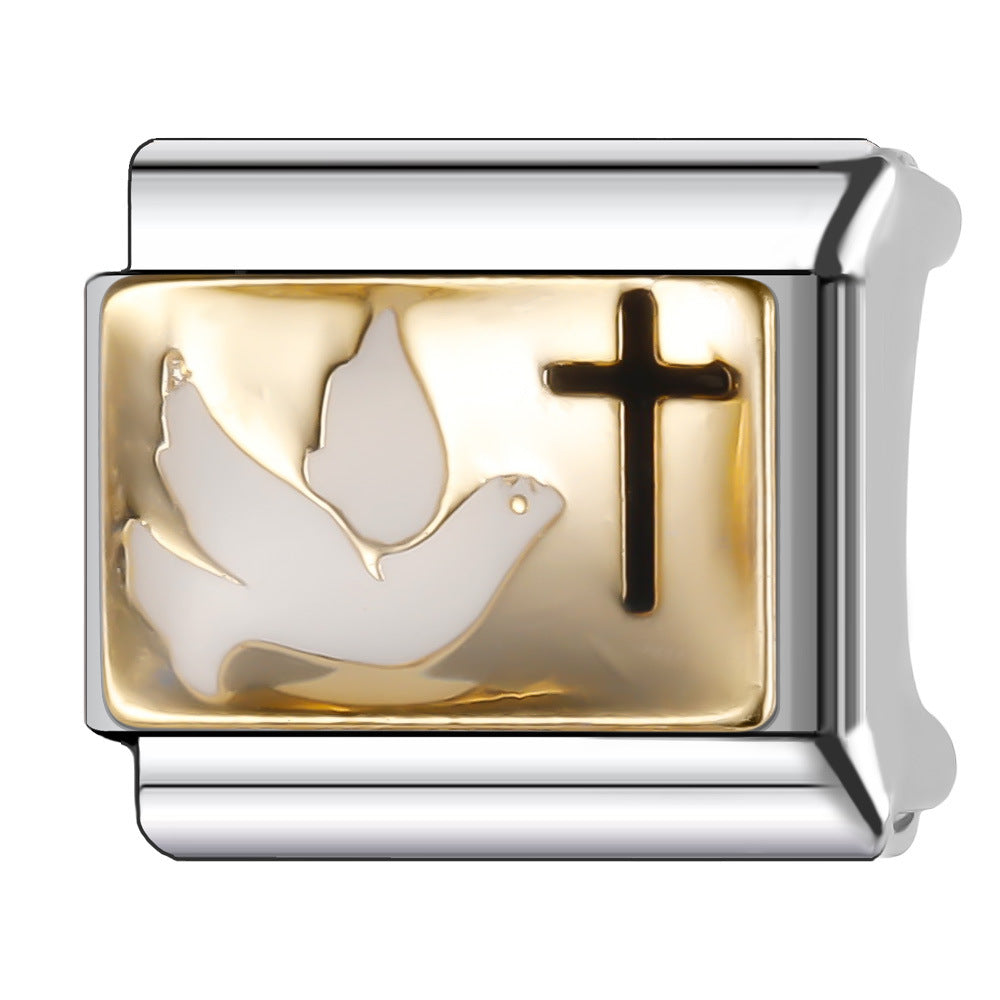 Wholesale Italian Charm Bracelet 9mm DIY Splicing Halloween Series Stainless Steel Composable Bracelet