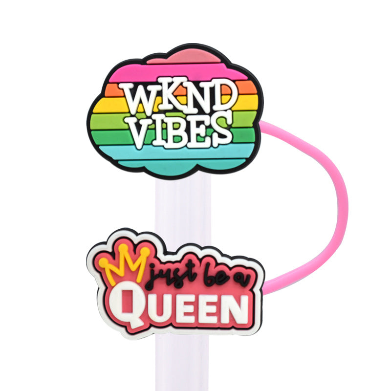 Wholesale Random 100pcs  PVC Soft Straw Tube Cap