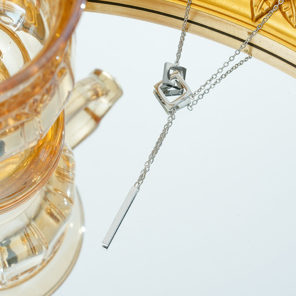 Wholesale Chic Titanium Steel Necklace,  18K Gold Plated,  Fashion Jewelry Accessory Gift