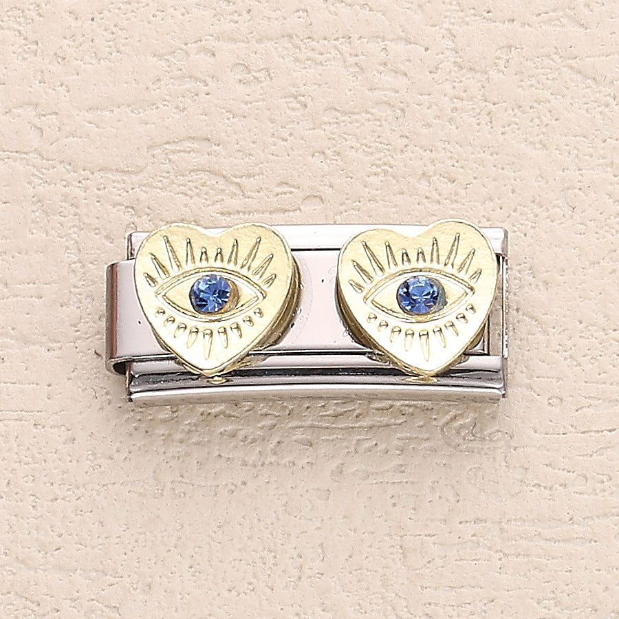 Wholesale 10pcs Italian Charm Bracelet 9mm DIY Splicing Cute Creative Stainless Steel Composable Bracelet