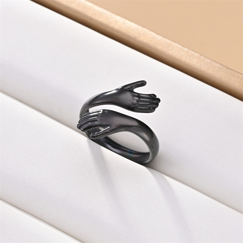 Wholesale Stainless steel oil drop simple cool style open ring