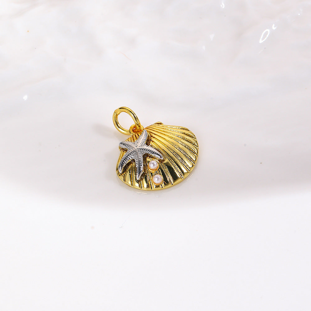 Wholesale  Pearl Starfish Turtle Scallop Necklace