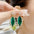 Wholesale  Alloy Green Leaf Earrings