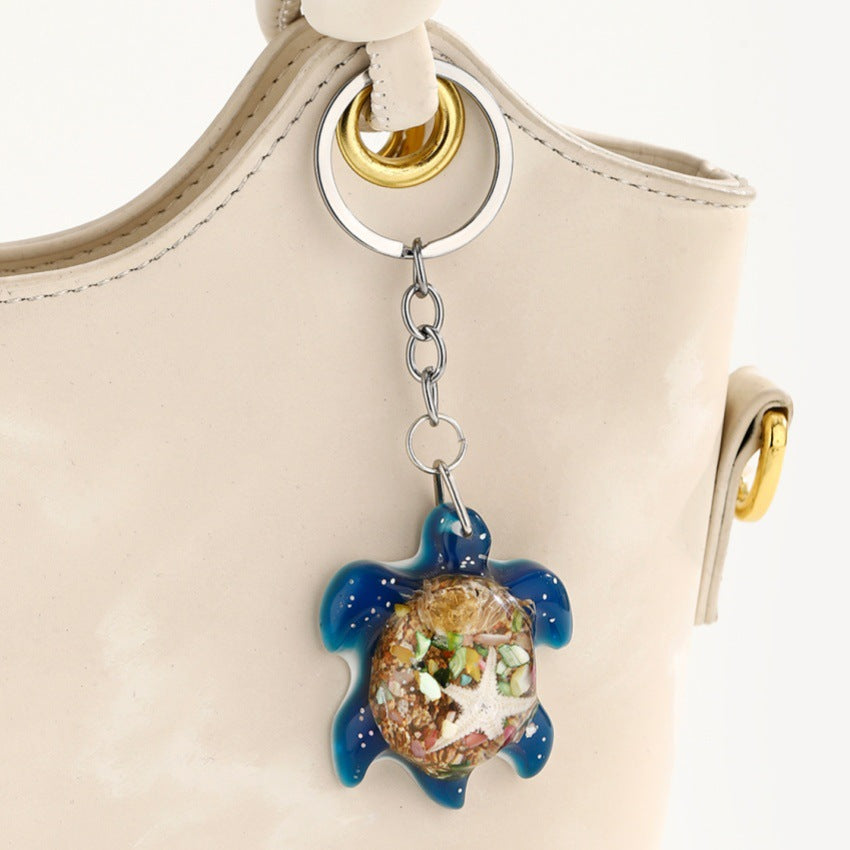 Wholesale Cute Marine Life Resin Turtle Keychain Pendant - Ocean Series Bag Charm,  Boutique Resale Accessory
