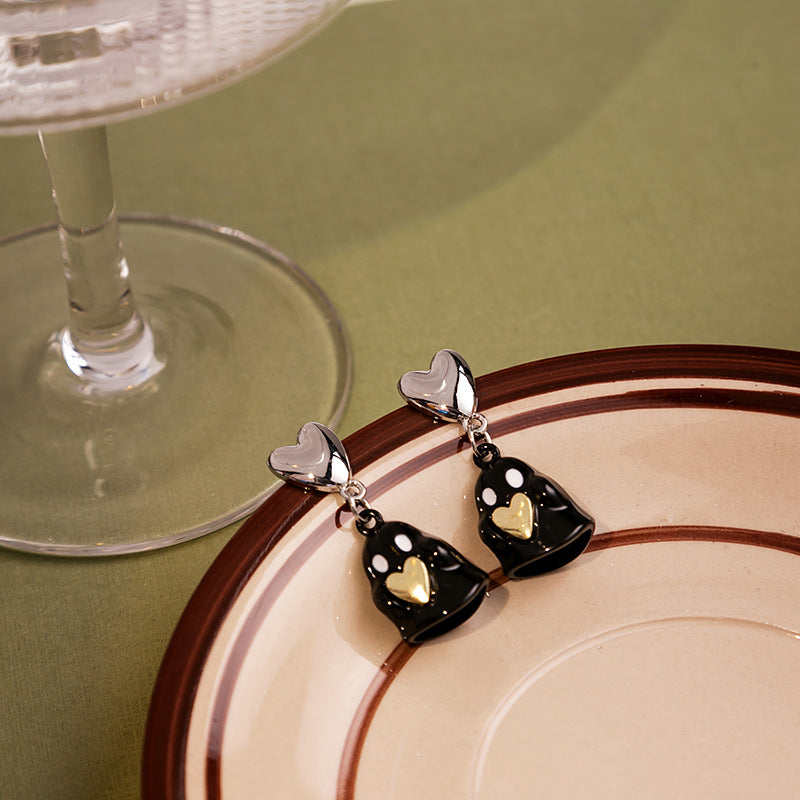 Wholesale Silver Needle Retro Cute Ghost Earrings ACC-ES-MDD054