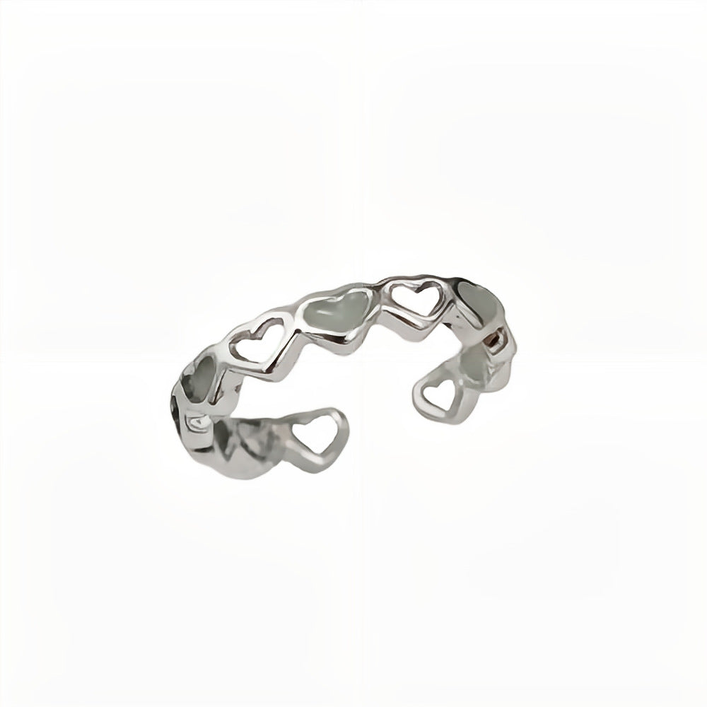 Wholesale  luminous love adjustable jewelry ring
