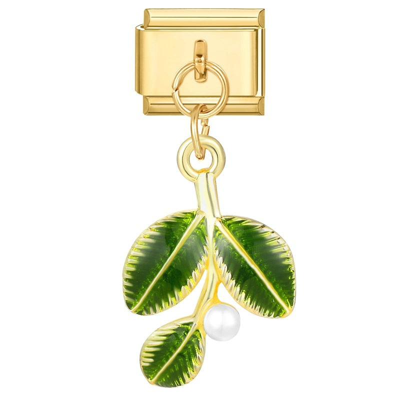 Wholesale Italian Charm Bracelet 9mm DIY Splicing Removable Stainless Steel Gold Base Pendant Composable Bracelet