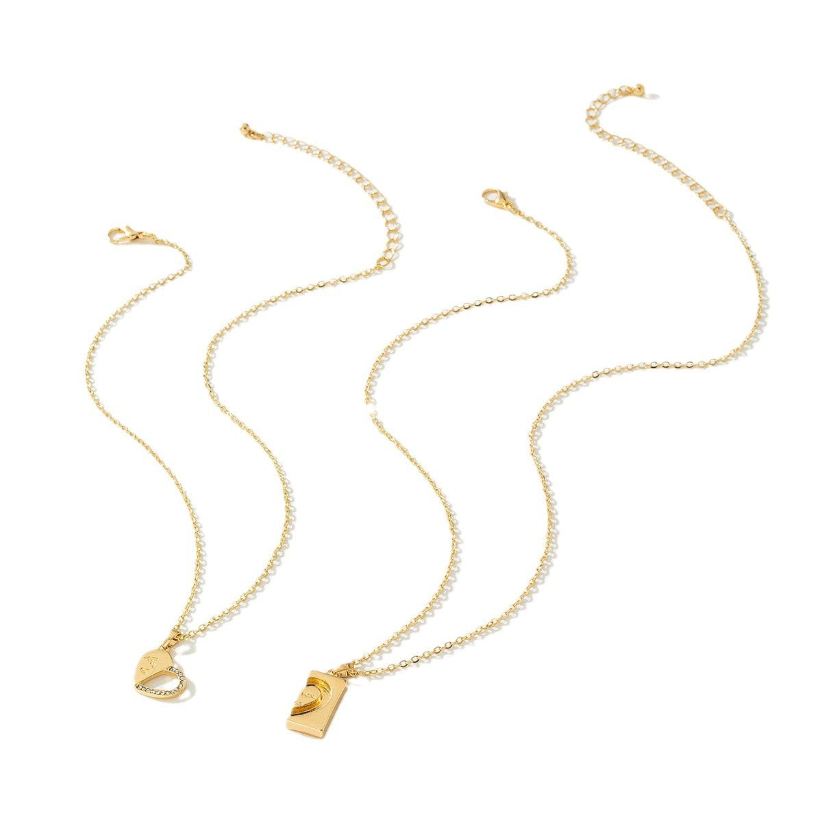 Wholesale Hollow Heart Two-in-One Valentine's Day Necklace