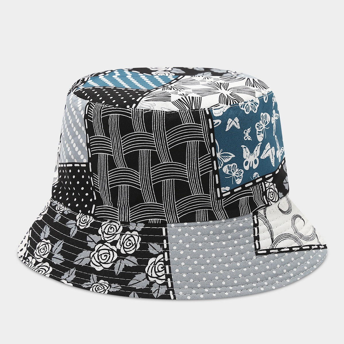 Wholesale Bohemian Small Flower Full Print Sunscreen Fisherman Hat