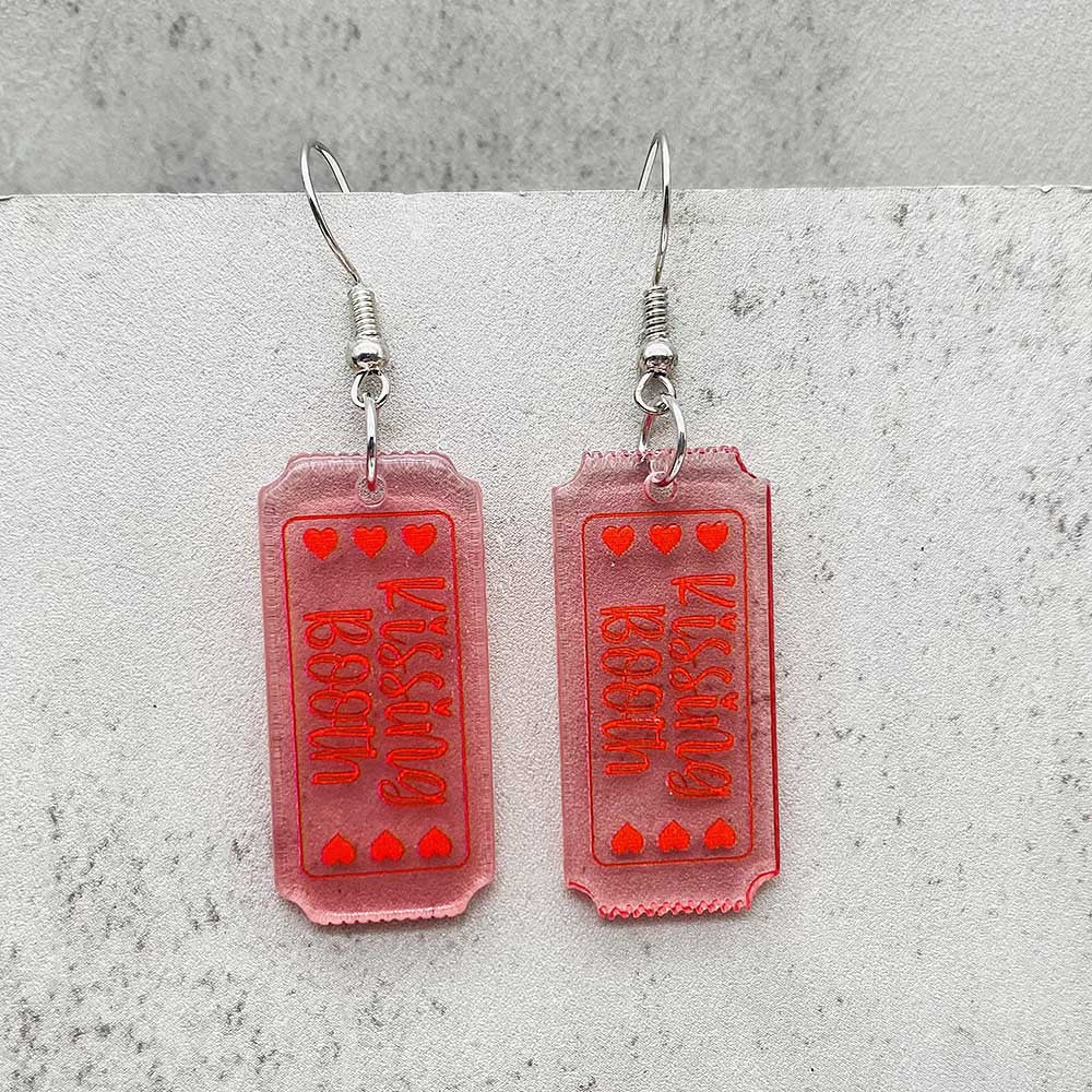 Wholesale Valentine's Day  Leopard Love Pendant Earrings