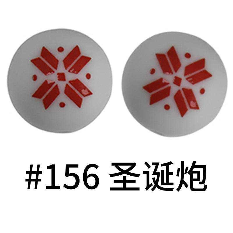 Wholesale 50pcs 15mm Western Style Leopard Skull Color Aztec Printed Silicone Balls Beads ACC-BDS-HeSheng006